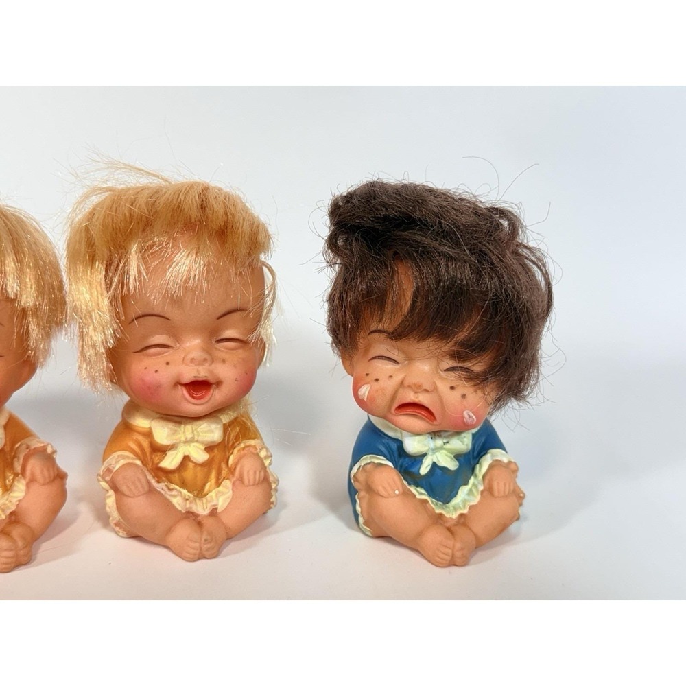 Lot of 4 Moody Cuties Vinyl Rubber Toy Dolls 1960s Vtg 3.5" - Picture 6 of 10
